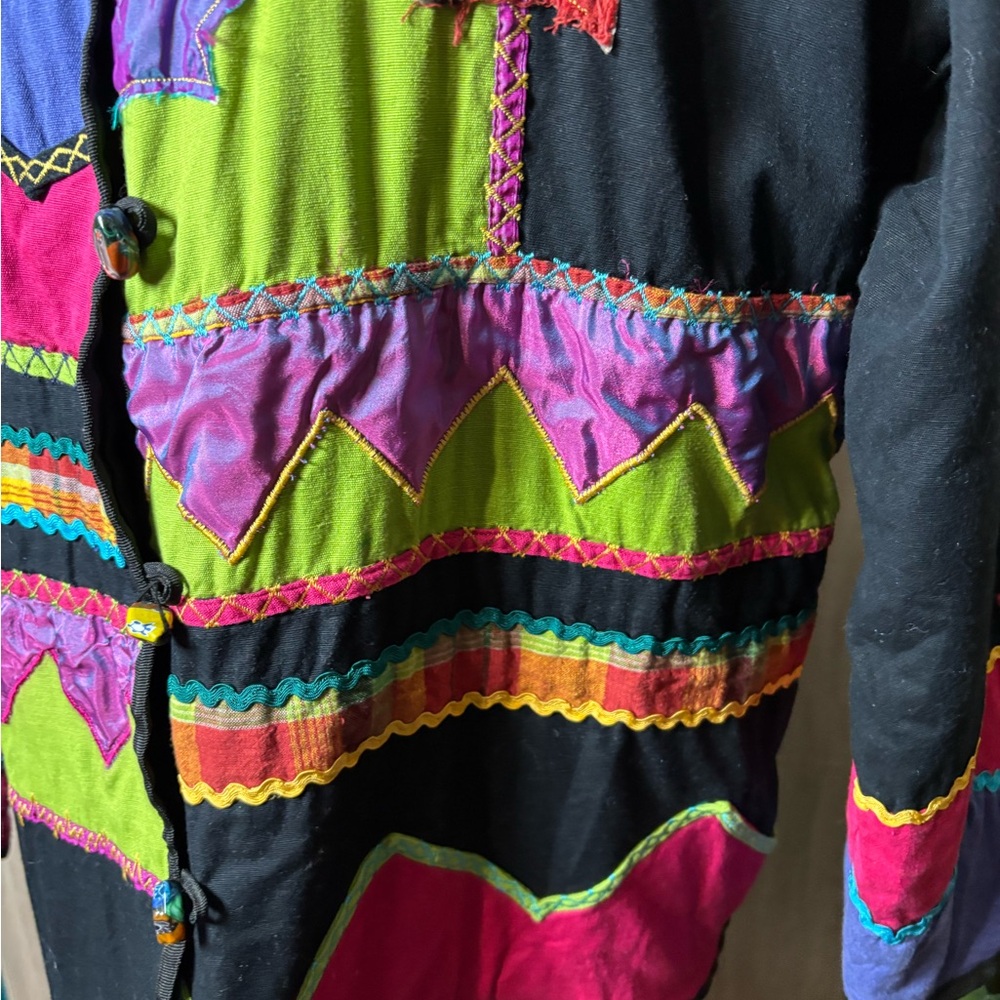 Fashion Bug Multicolor Patchwork Jacket Vintage - image 7